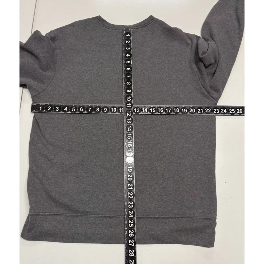 North Face Sweatshirt‎ Mens Large Gray Fleece Lined Crew Neck Sweater Pullover